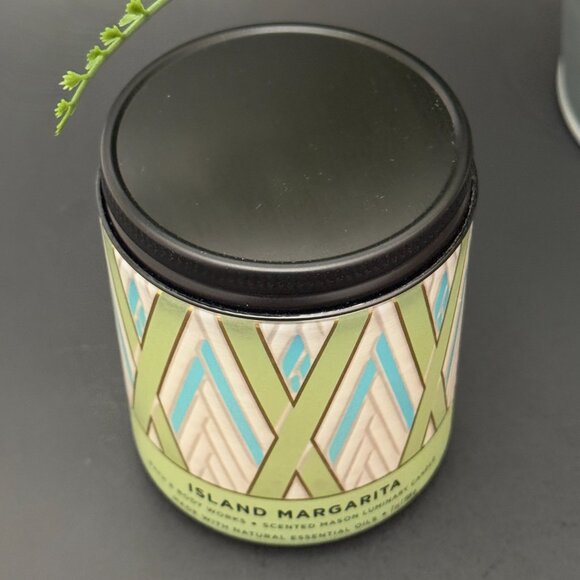 BBW Island Margarita Bath & Body Works Mason Jar Single Wick Candle - Picture 4 of 10